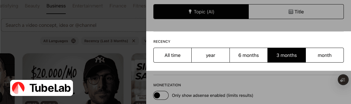 Open up the filters and select the recency filter to at least 1 year.
