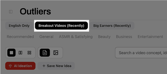 This filter will only show recent videos from small channels that are blowing up!